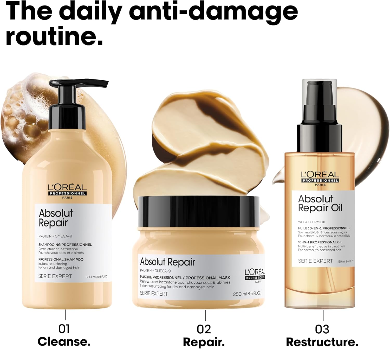 L'Oréal Serie Expert Absolut Repair Hair Mask - 250ml routine