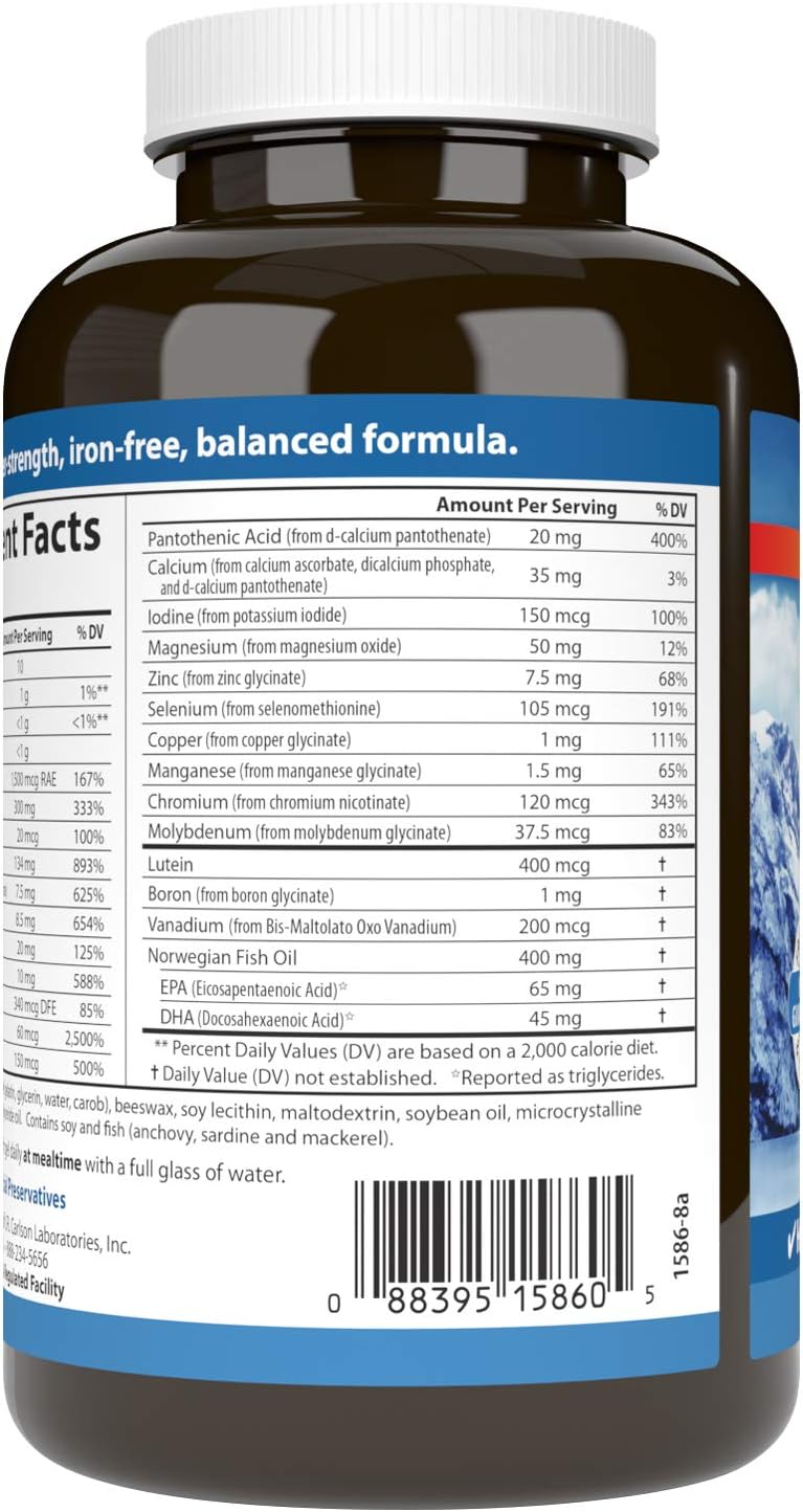 Barcode image: Carlson Multi Omega 3 softgels bottle barcode 120 count