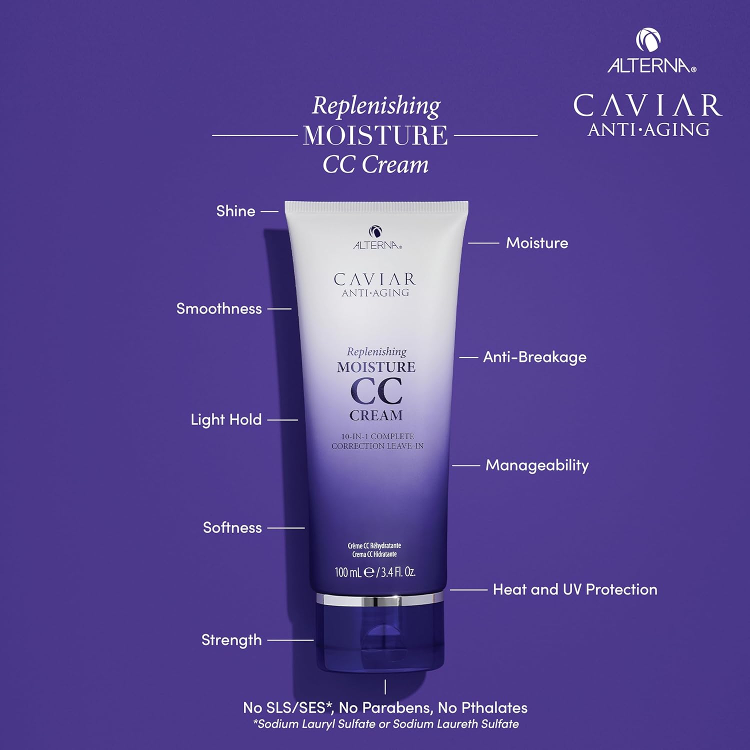 Alterna CAVIAR Replenishing Moisture CC Cream tube, 100ml.