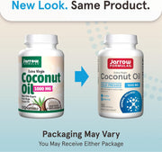 Jarrow Formulas Extra Virgin Coconut Oil 1000mg Softgels - 120 Count new look