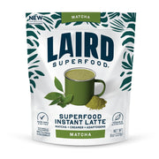 Laird Superfood matcha instant latte drink mix front pack 227g on white background