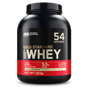 Optimum Nutrition Gold Standard 100% Whey protein powder container on a white background