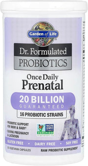 Garden of Life Dr. Formulated Prenatal Probiotic bottle, 30 capsules.

