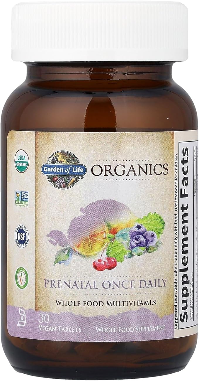 Garden of Life Organics Prenatal Once Daily bottle 30 vegan tablets