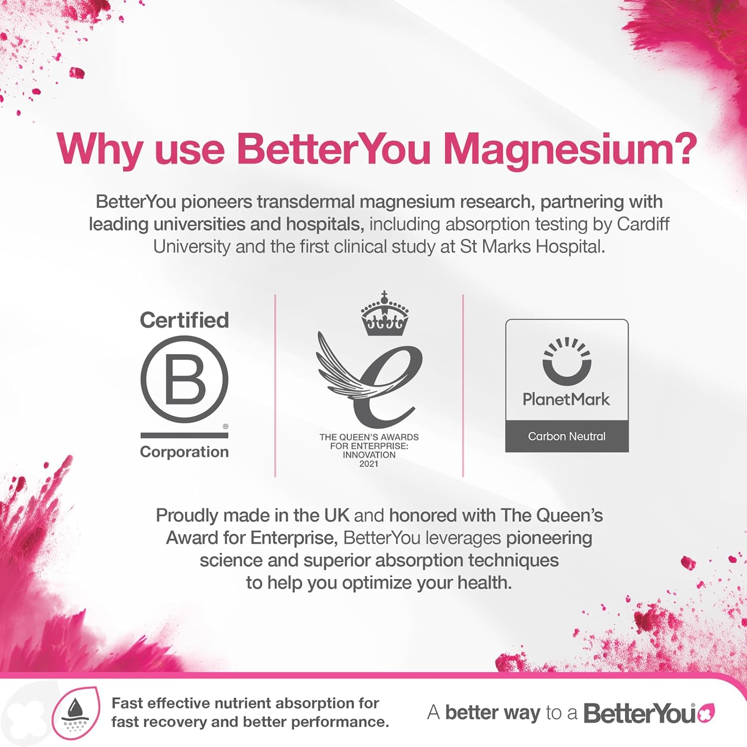 BetterYou Magnesium Max 3-in-1, Natural Cocoa Powder - 160g