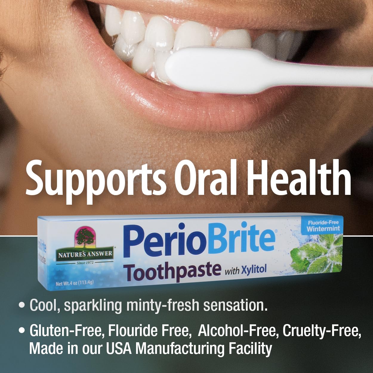 Nature’s Answer PerioBrite Whitening Toothpaste Wintermint - 113.4g