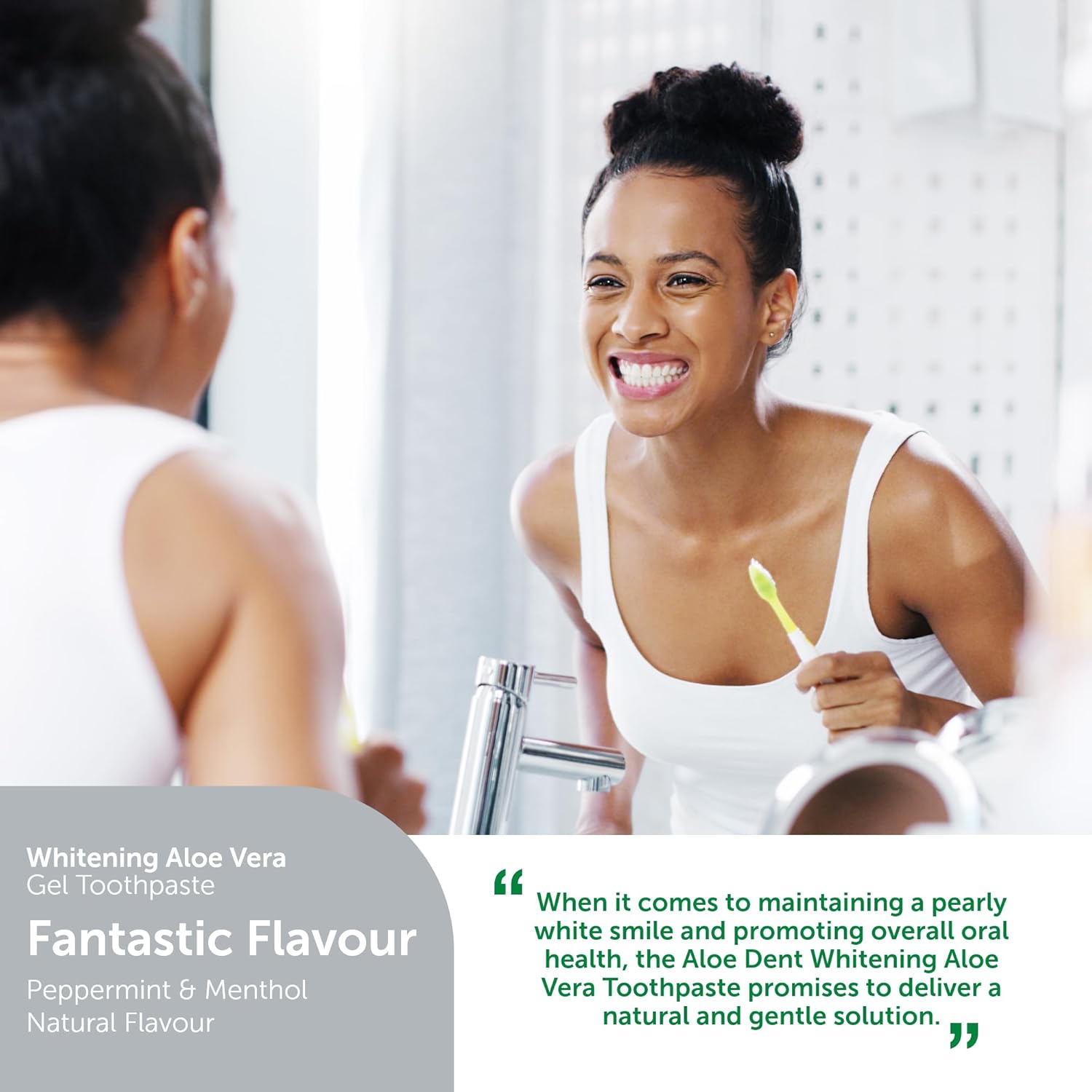 How to Use Image: Aloe Dent Aloe Vera toothpaste brushing teeth daily use 100ml