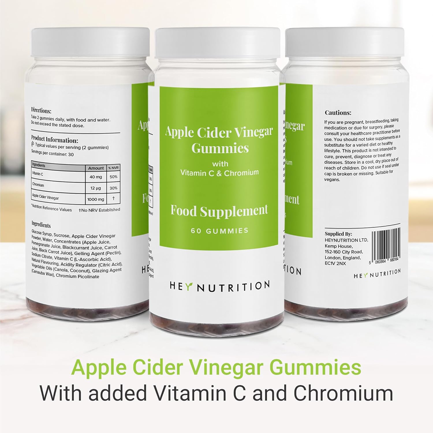 Hey Nutrition Apple Cider Vinegar Gummies - 60 Count