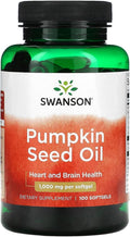 Swanson Pumpkin Seed Oil 1000mg 100 Softgels