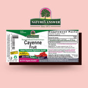 Nature’s Answer Cayenne fruit liquid extract low alcohol 30ml barcode