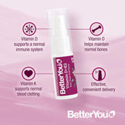 BetterYou Vitamin D + K2 Kids Oral Spray, Bubblegum & Blueberry - 15ml