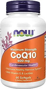 NOW Foods	CoQ10 with Lecithin & Vitamin E, 600mg - 60 softgels