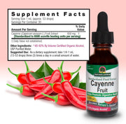 Nature’s Answer Cayenne fruit liquid extract supplement facts 30ml bottle