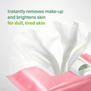 Simple Kind to Skin Brightening Cleansing Wipes, resealable pack packaging, fragrance-free, 20 wipes, daily facial cleansing use