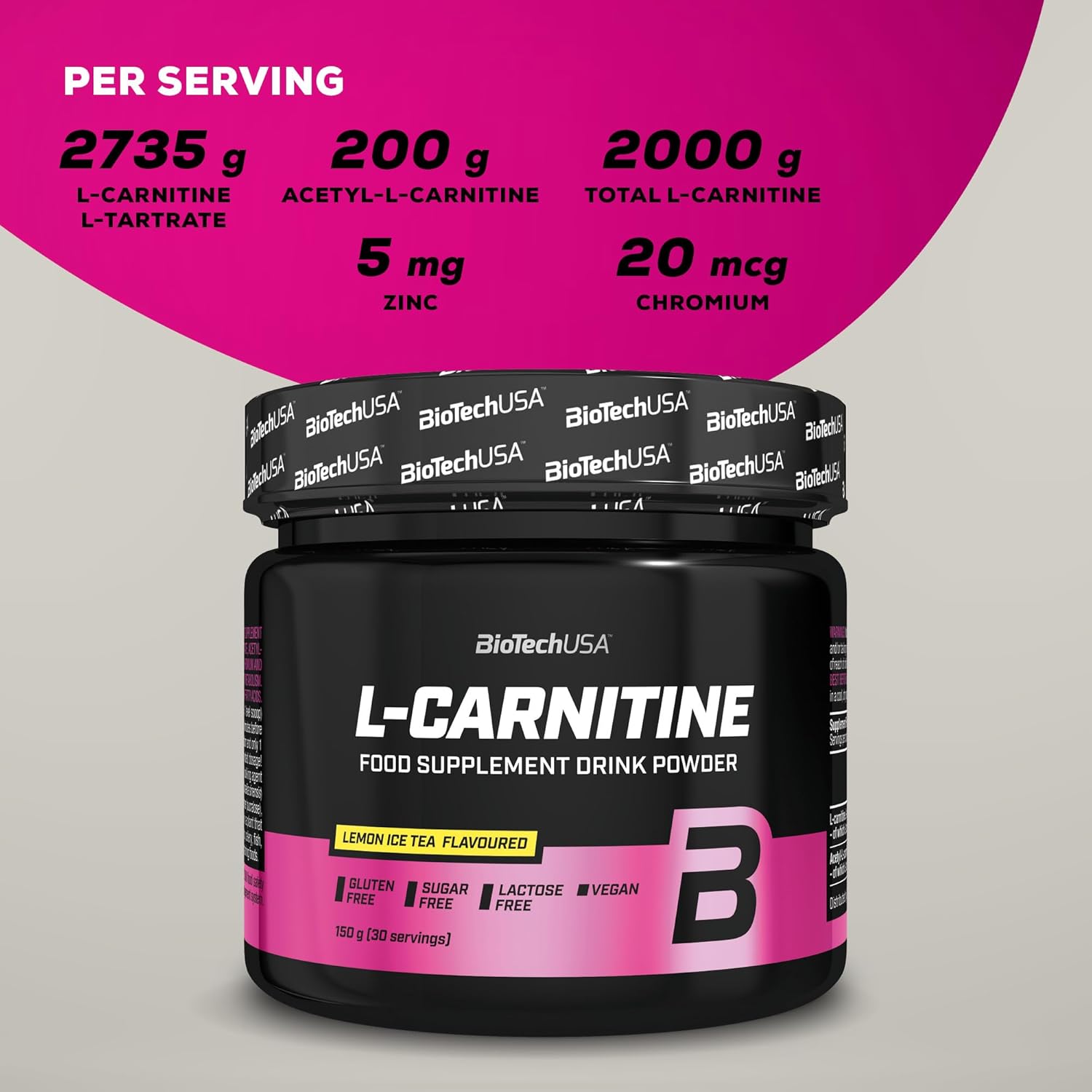 BioTechUSA L-Carnitine Drink Powder Lemon Ice Tea – 150g