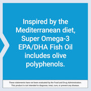 Life Extension Omega-3 Fish Oil 1200mg EPA DHA - Plus Olive & Sesame