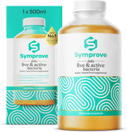 Symprove Liquid Probiotic Original Flavour 500ml bottle live active bacteria supplement front view