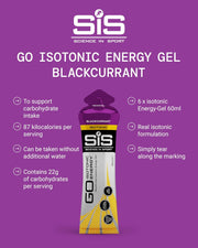 SIS Science in Sport GO Isotonic Energy Gel, Blackcurrant - 6 x 60ml