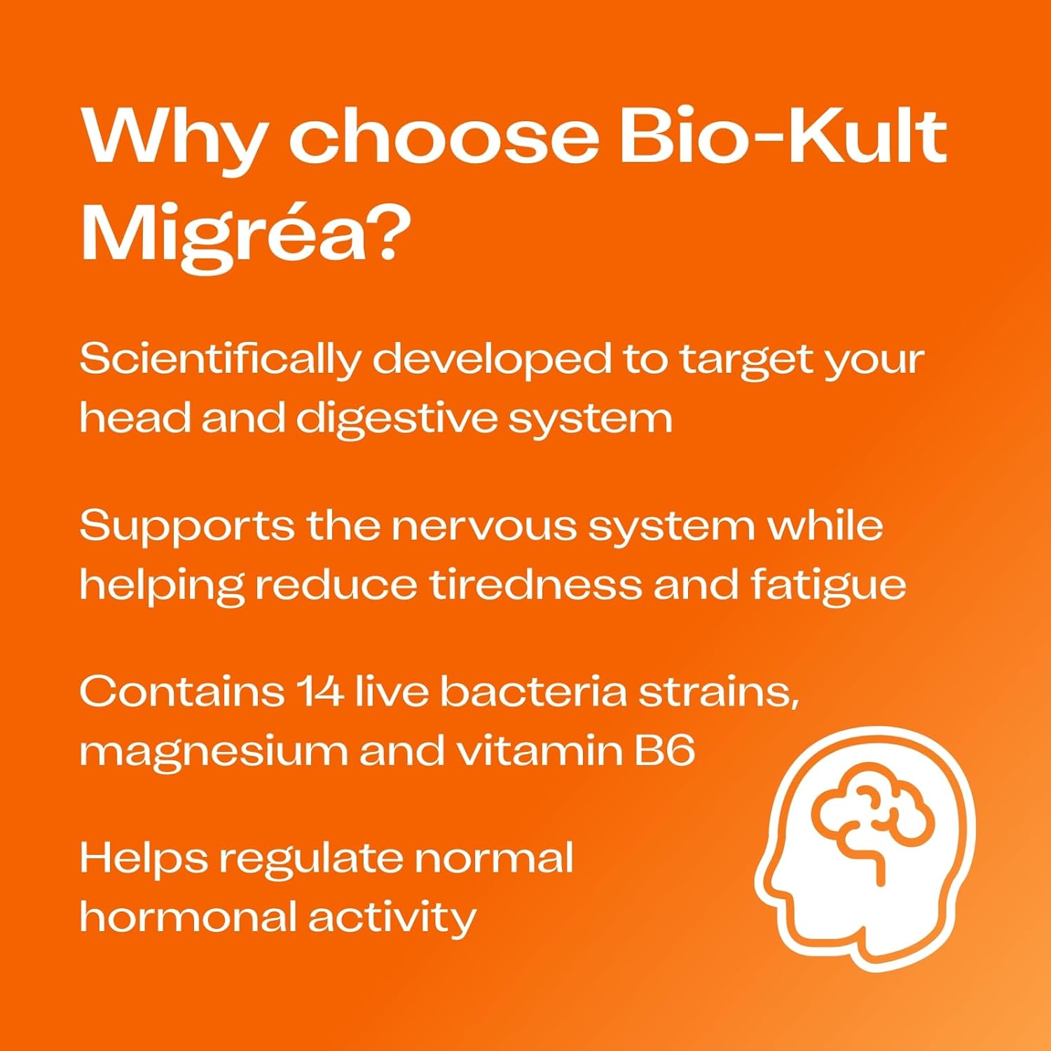 Bio-Kult Migréa Probiotic with Magnesium & Vitamin B6 - 60 Capsules