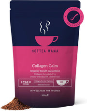 Front Image: Hottea Mama collagen calm cacao blend powder 200g pouch