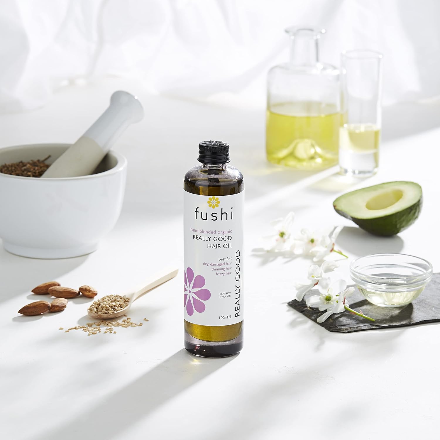 Fushi Really Good Hair Oil 100 ml | Ayurvedic Blend with Brahmi & Neem for Dry & Damaged Hair