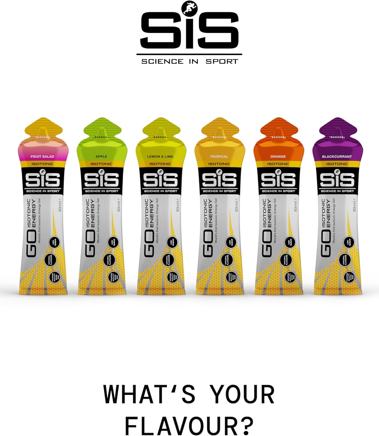 SIS Science in Sport GO Isotonic Energy Gel, Fruit Salad - 60ml other flavours.