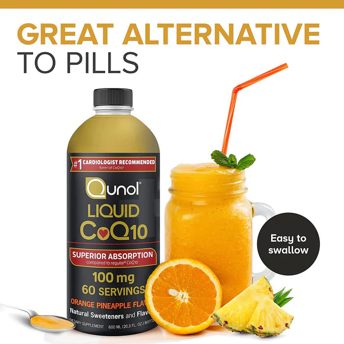 Qunol® Liquid CoQ10, 100 mg - Orange Pineapple.