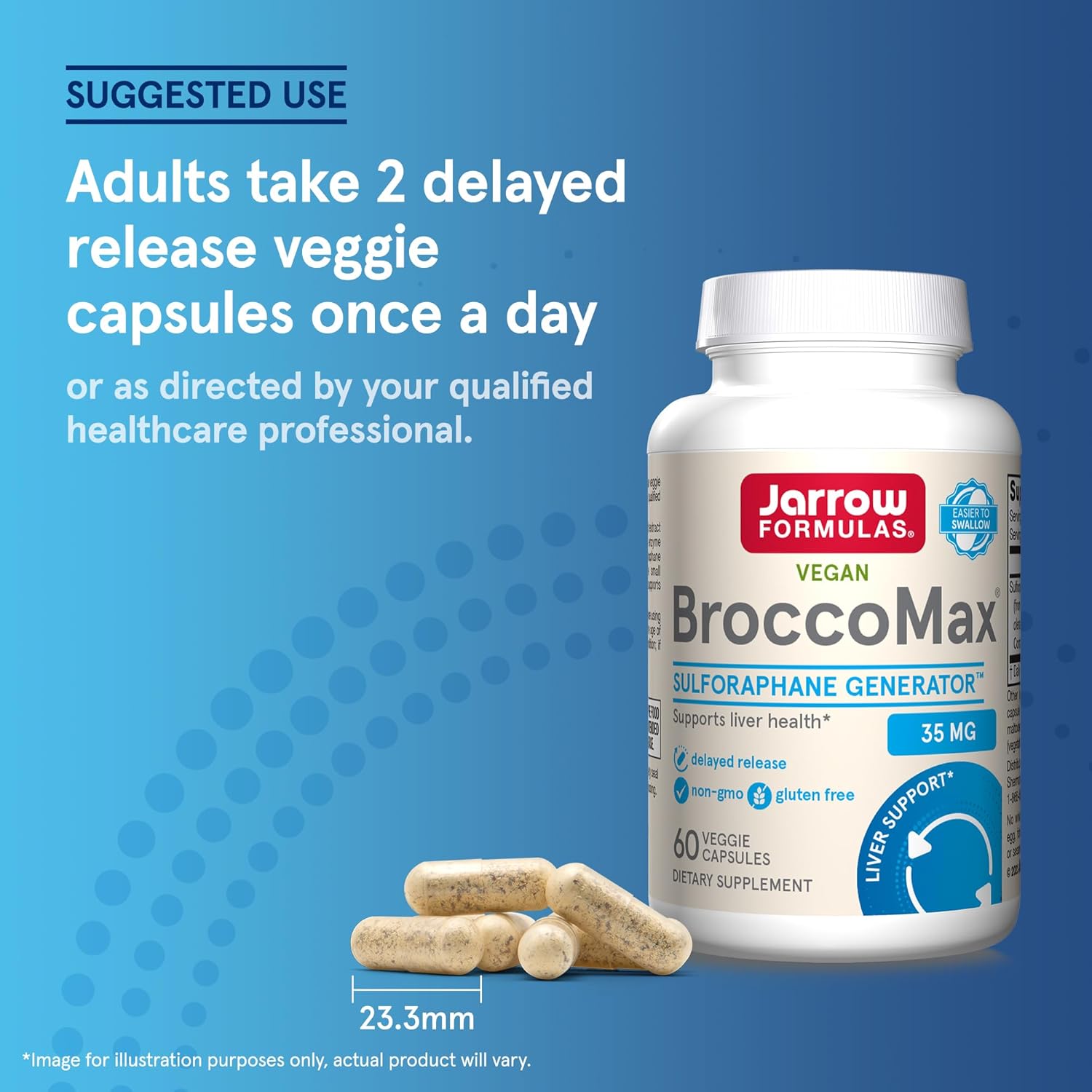 Jarrow Formulas BroccoMax® 35 mg – 60-120 Delayed Release Veggie Capsules