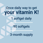 Supplement dosage for Life Extension Super K showing K1, MK-4, and MK-7 amounts.