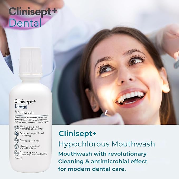Clinisept+ Oral Rinse - Alcohol Free & Fluoride Free Mouthwash - 400ml