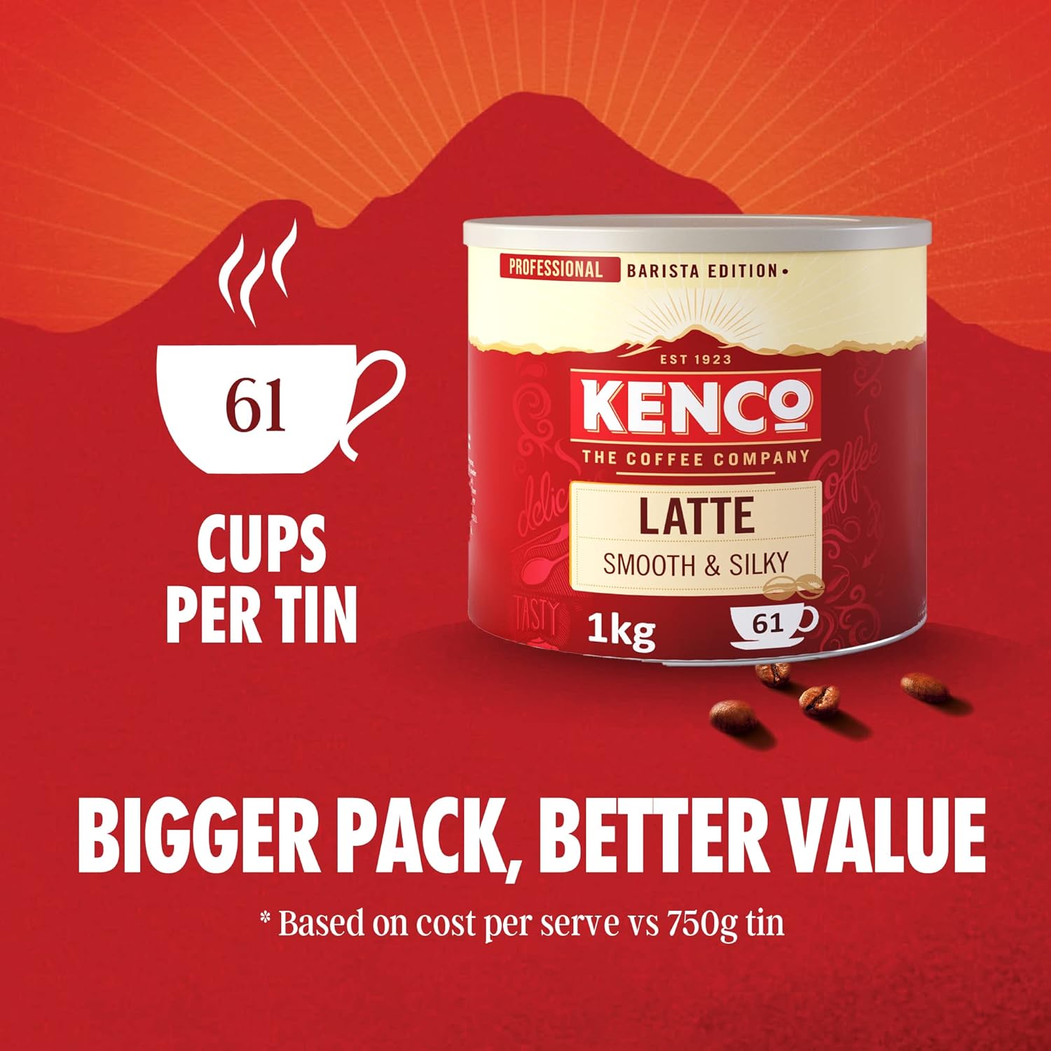Kenco Latte Smooth & Silky Instant Coffee Mix - 1kg