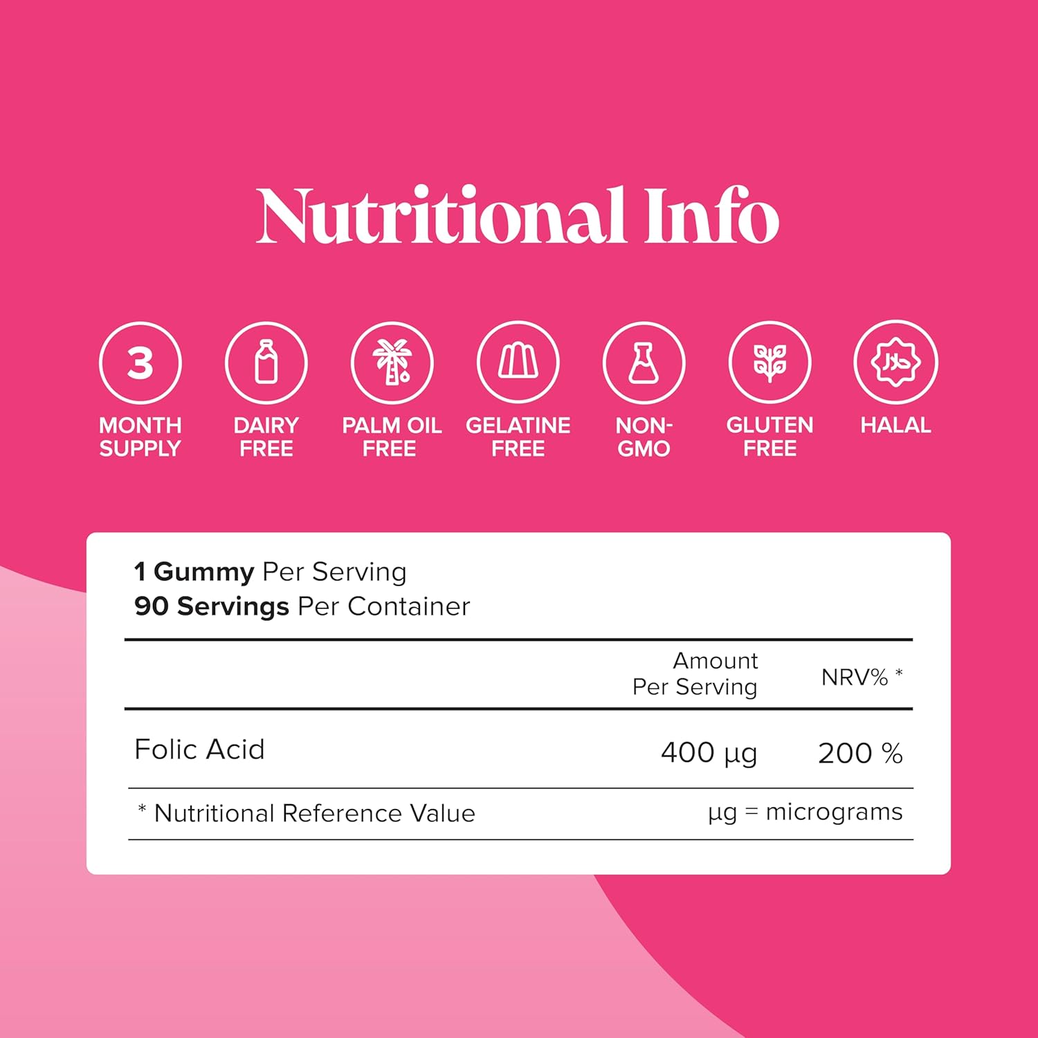 Novomins Nutrition Folic Acid Gummies 400mg