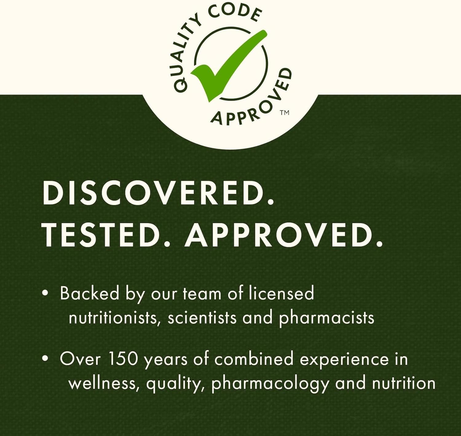 Quality Code Approved badge with text on a green background