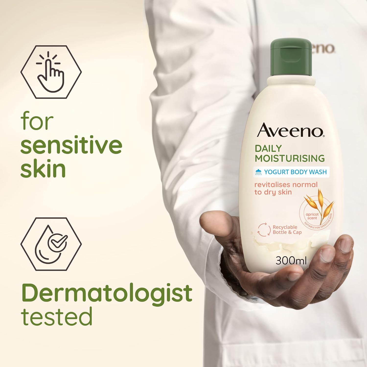 Aveeno Daily Moisturising Body Wash with Oat & Greek Yogurt - 300ml