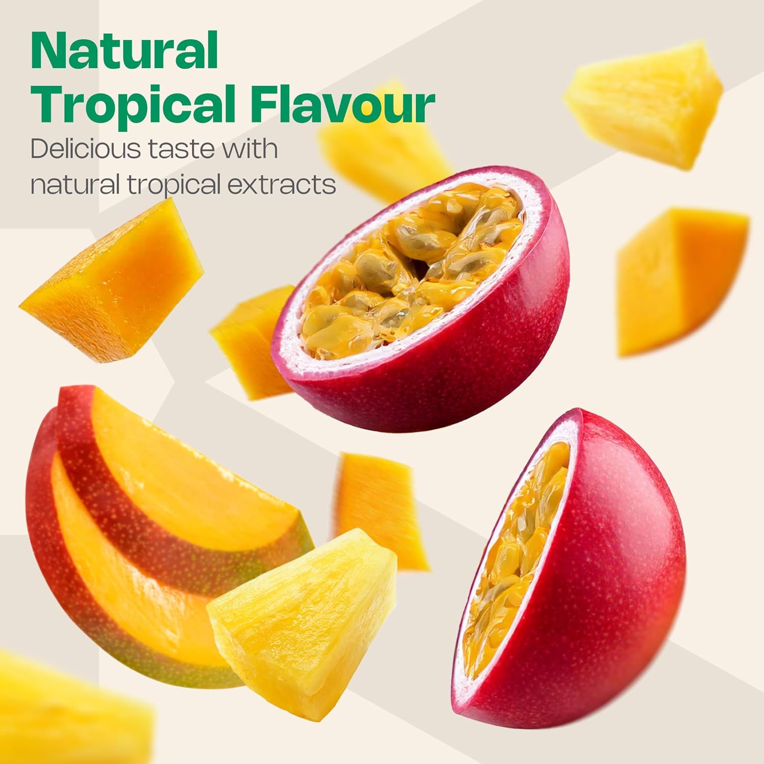 Nutriburst Ashwagandha KSM-66 Gummies - with Vitamin B5 & Iodine - 60 Count tropical fruit flavour.