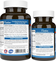 Barcode image & Directions: Carlson EcoSmart Omega 3 lemon softgels barcode bottle 120 count