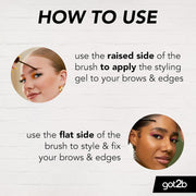 got2b Glued 4 Brows and Edges Tinted Gel Dark Blonde to Brown 16ml application instructions and styling guide
