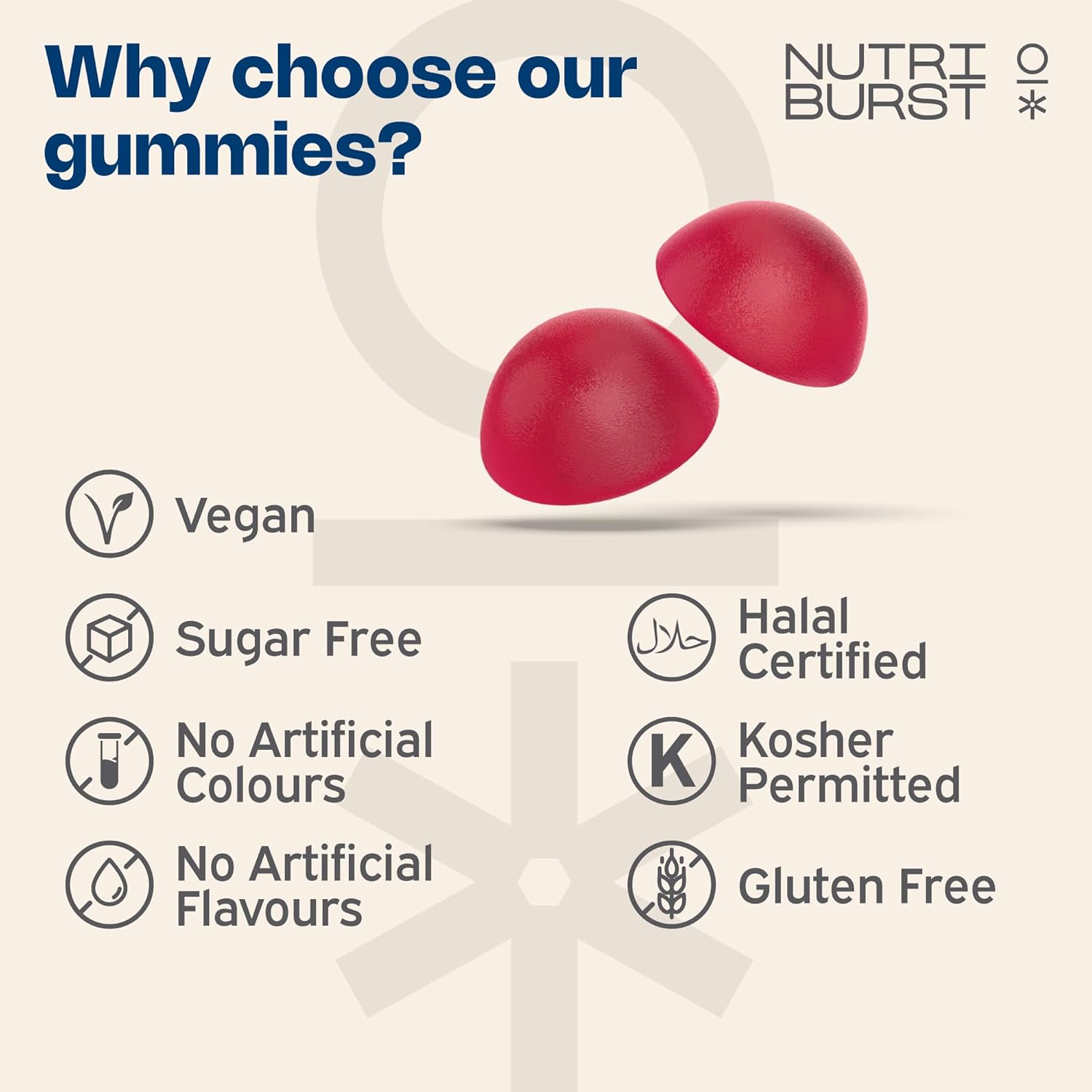 Nutriburst Men's Multivitamin Gummies - 16 Nutrients + CoQ10 - 60 Count