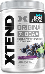 Front image: XTEND Original BCAA Powder Blackcurrant tub powder 432g 30 servings