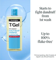 Front image: Neutrogena T/Gel anti-dandruff shampoo bottle liquid 250ml