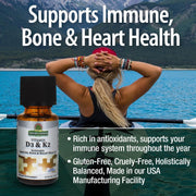 Nature's Answer Vitamin D3 & K2 Liquid Drops Lemon - 15ml