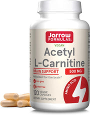 Jarrow Formulas Acetyl L-Carnitine 500 mg – 60-120 Veggie Capsules