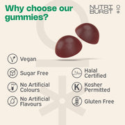 Nutriburst Ashwagandha KSM-66 Gummies - with Vitamin B5 & Iodine - 60 Count