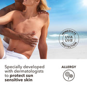 Lifestyle/use image: Piz Buin SPF30 sunscreen beach outdoor sun protection lotion 400ml