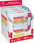 Huggies Extra Care Sensitive Baby Wipes 8 x 48 Wipes