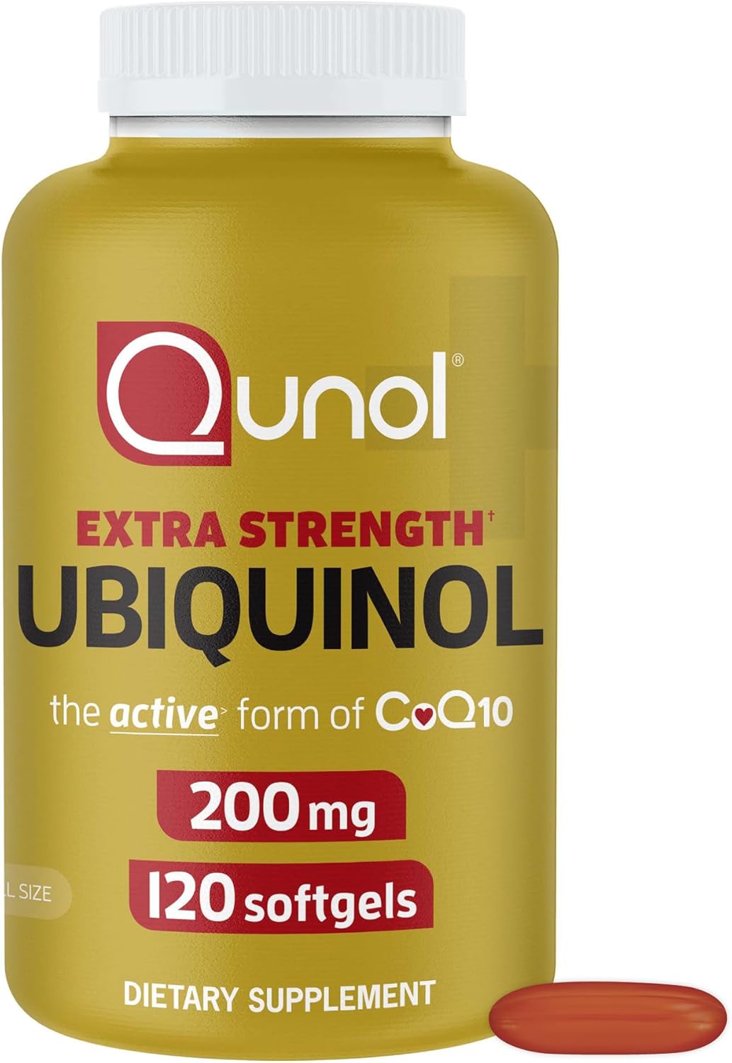 Qunol Ubiquinol CoQ10 200mg Softgels 120 Count