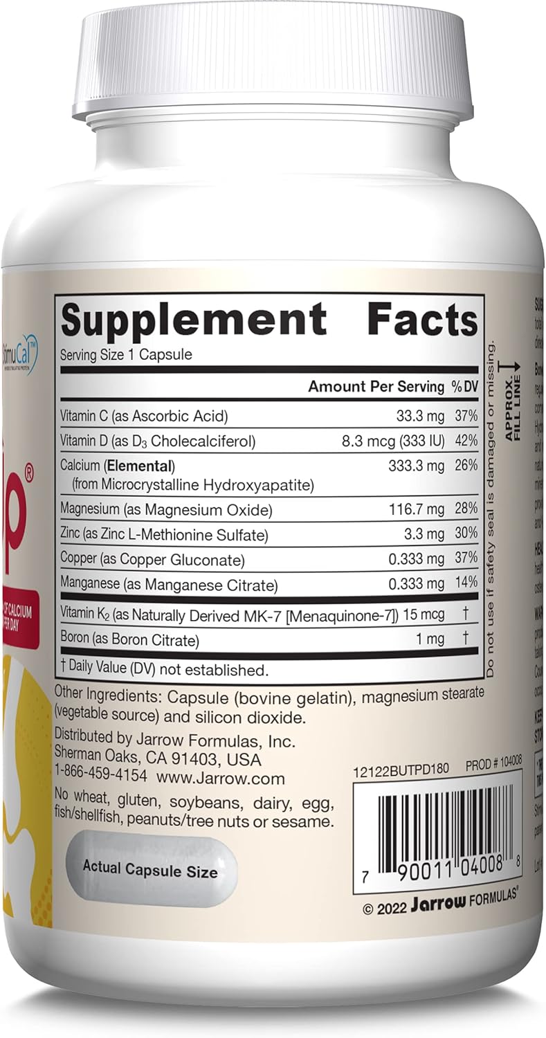 Barcode Image: Jarrow Formulas BoneUp 3 Per Day 1000mg calcium capsules barcode 180 count