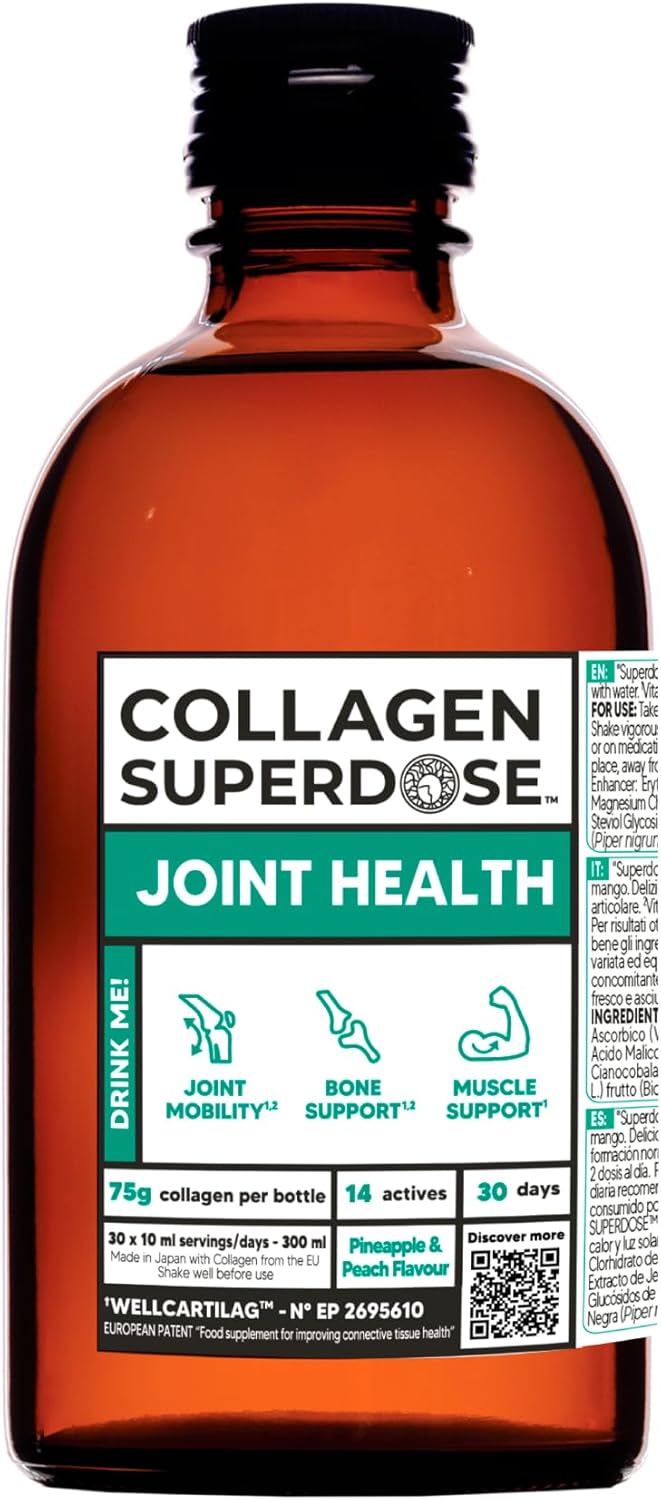 Collagen Superdose Joint Health liquid collagen supplement bottle, 300ml.