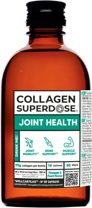 Collagen Superdose Joint Health liquid collagen supplement bottle, 300ml.