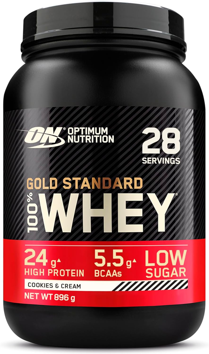 Optimum Nutrition Gold Standard 100% Whey protein powder container